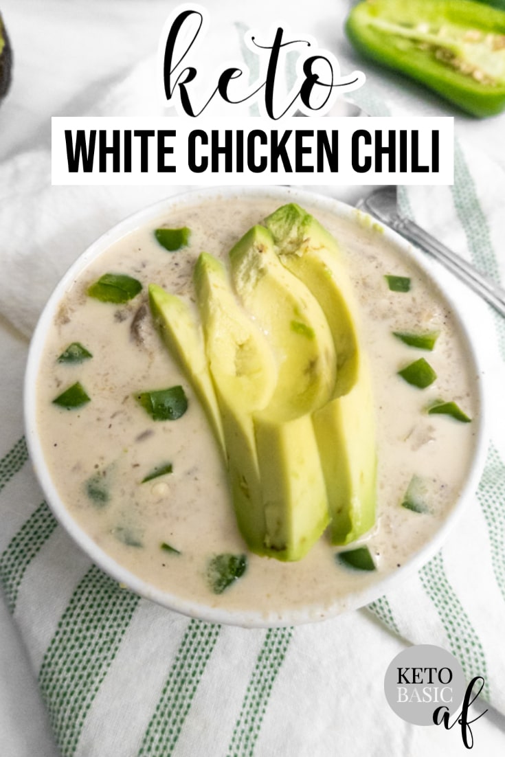 Keto White Chicken Chili recipe