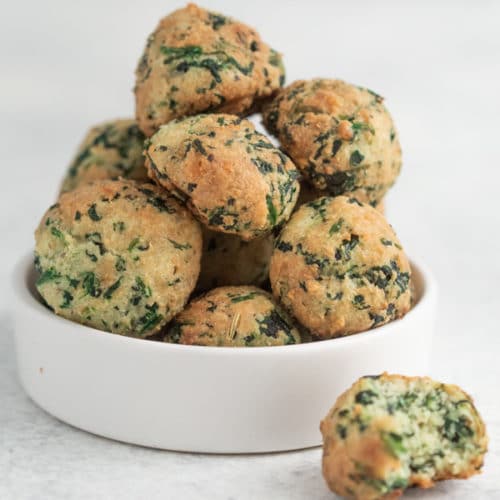 Keto Spinach Balls in Air Fryer or Oven