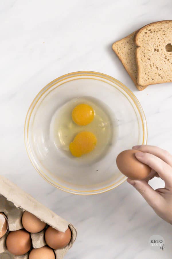 Break Eggs into Mixing Bowl_
